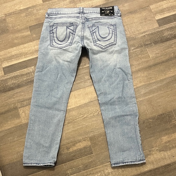 True Religion Light Blue Women Jeans relaxed skinny - Picture 13 of 14